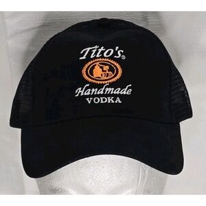 Titos Handmade Vodka Cap‎ Hat Adult Mens Adjustable Snapback Austin Texas Black